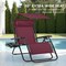 Best Choice Products 30” Extra Wide Folding Zero Gravity Patio Lounge Chair w/Adjustable Canopy Shade